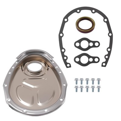 Timing Chain Cover Kit Fit for Chevrolet SB V8 283 327 350 383 400 Chrome R4934