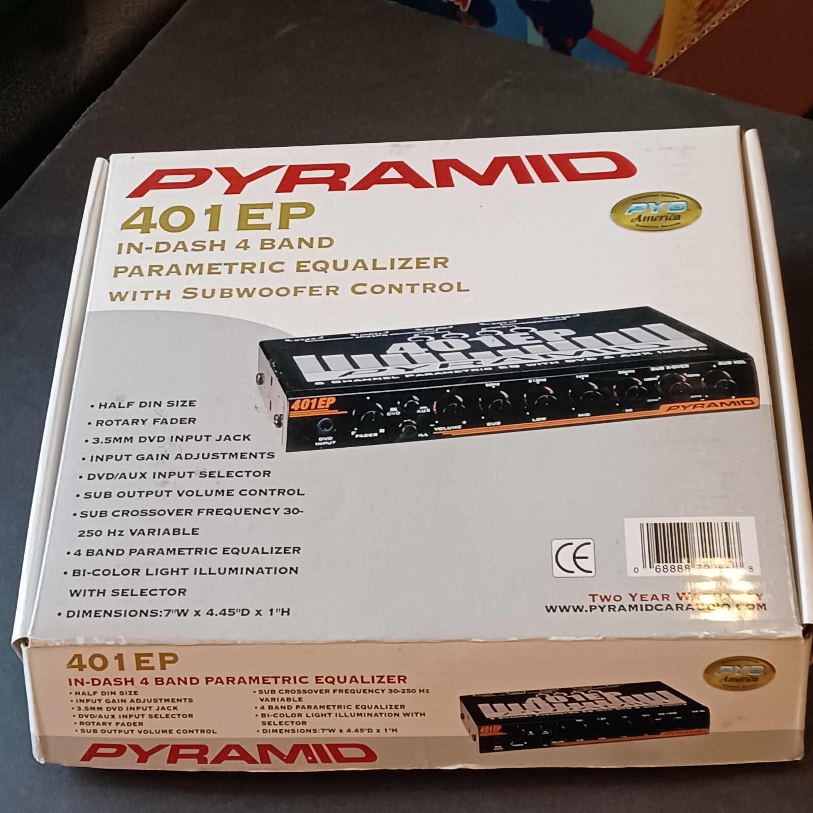 Pyramid InDash Parametric Equalizer with Subwoofer Control
