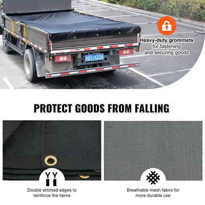 Dump Truck Tarp Mesh Tarp 7 x 18 ft PVC 18oz Double Pockets Trailer Shade