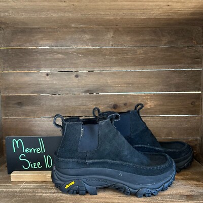 New Mens Merrell Moab 2 Gore-Tex Chelsea x Beams Black Suede Ankle Boots Size 10