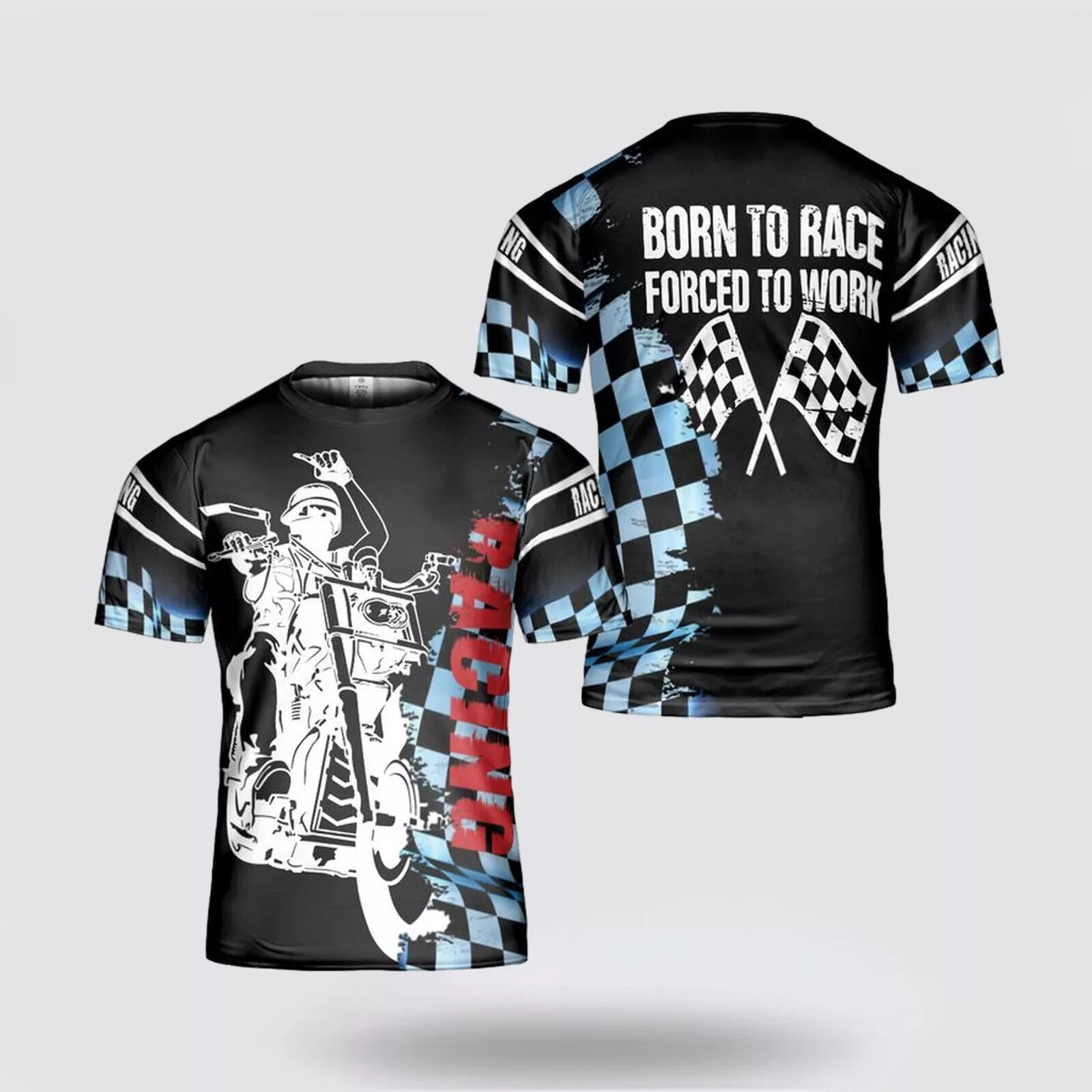 Motorcycle Racer Born To Race All Over Print 3D T-SHIRT Mother Day Gift Us Size