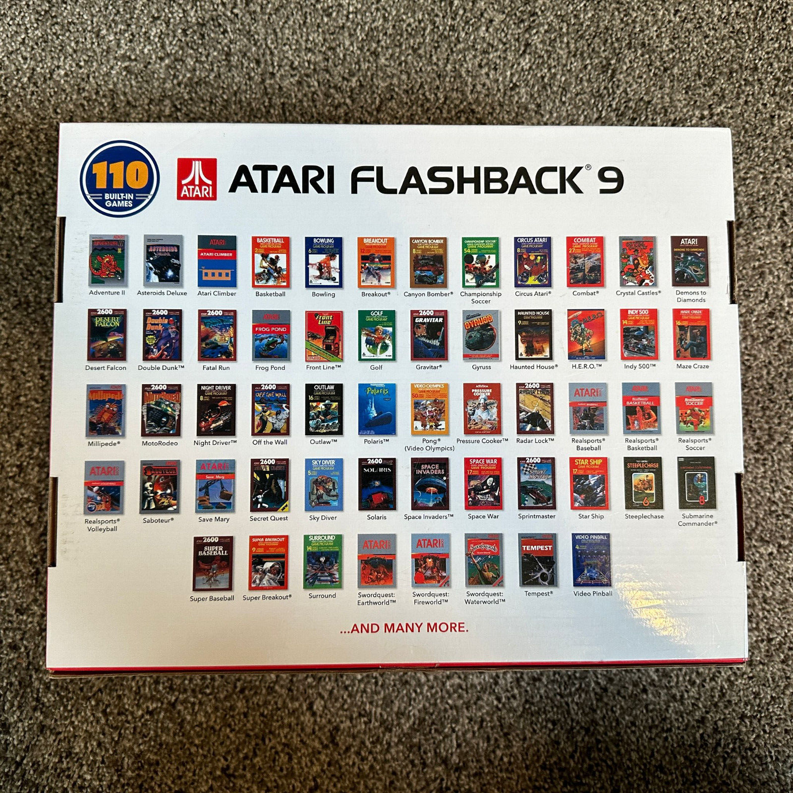 Atari Flashback 9 HDMI Retro Console Built-in Games 1200 2 Controllers AtGames