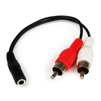 StarTech.com 6in Stereo Cable 3.5mm F to 2x RCA M (UK IMPORT) OFF-ACC NEW