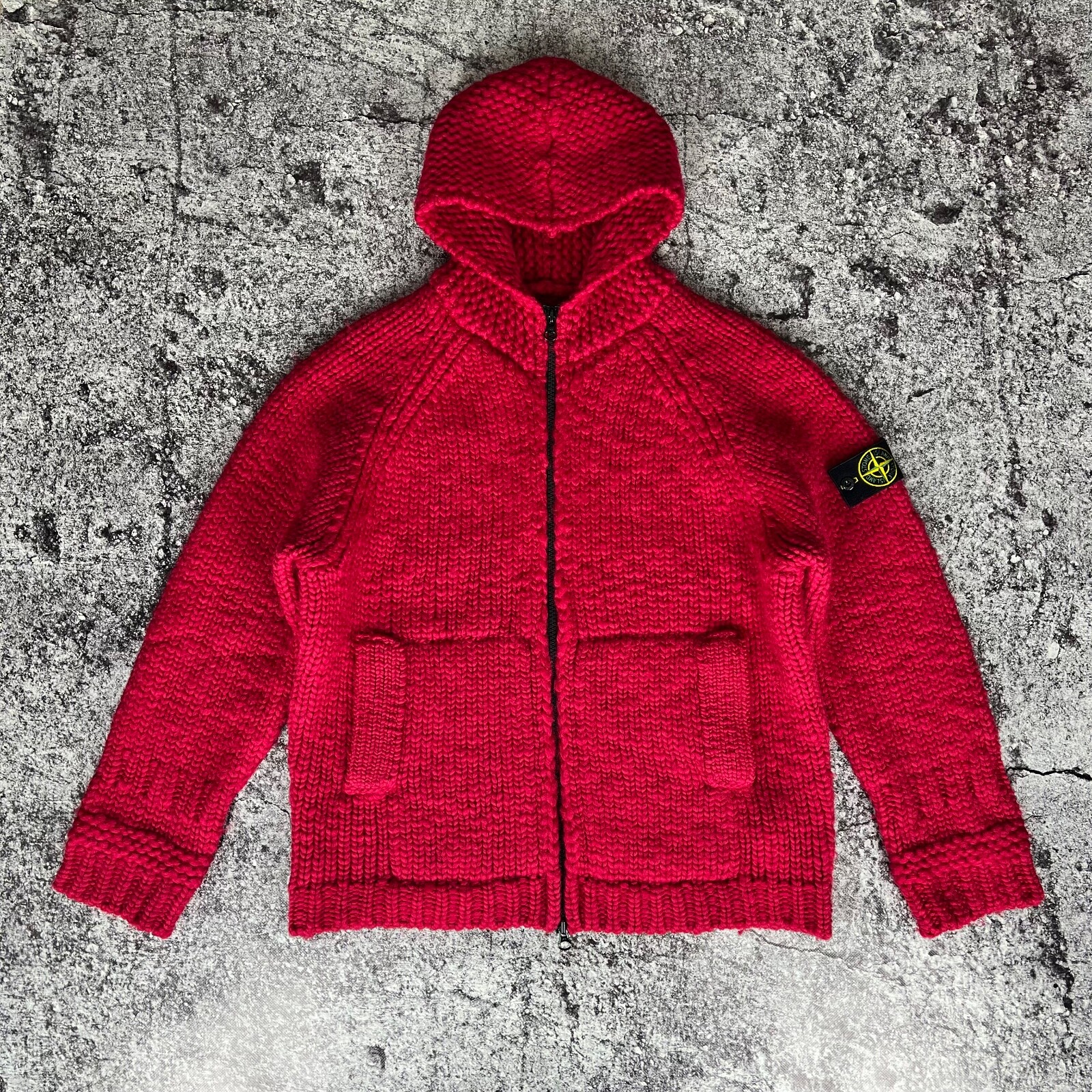 Stone Island Knit Hoodie Sweater Full Zip Wool Made in Italy Stone Island Knit Hoodie Sweater Full Zip Wool Made in Italy