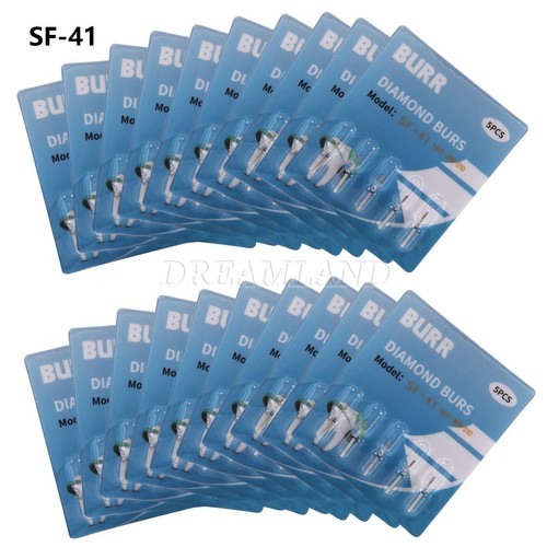 100pcs SF-41 Dental Diamond Burs Medium for FG 1.6mm High Speed Handpiece oie