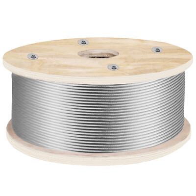 VEVOR T316 500Ft Stainless Steel Cable 3/16'' Cable Railing Wire Rope Cable 1x19