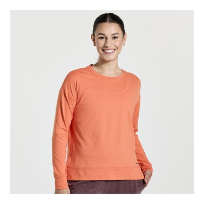 Saucony Women Sunday Layer Top Ember Heather XL Clothing