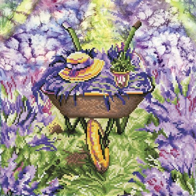 DIAMOND ART BY LEISURE ARTS Lavender Fields, 16''x16'', Advanced Diamond Painting