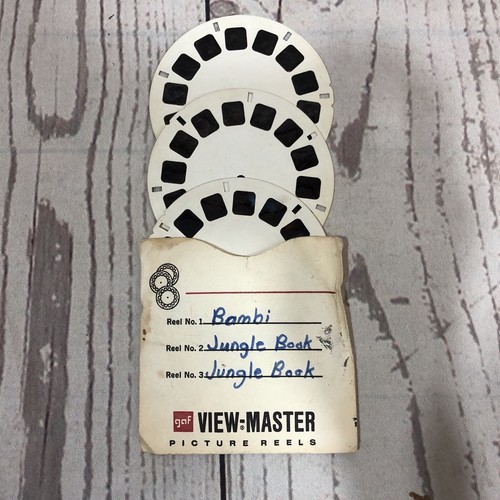 Vintage gaf View Master Picture Reels Walt Disney Bambi Jungle Book