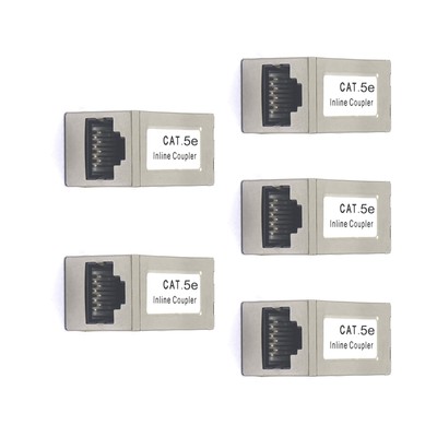 5Pcs Cat5e Inline Coupler RJ45 Female to Female Straight Cable Extender Module b