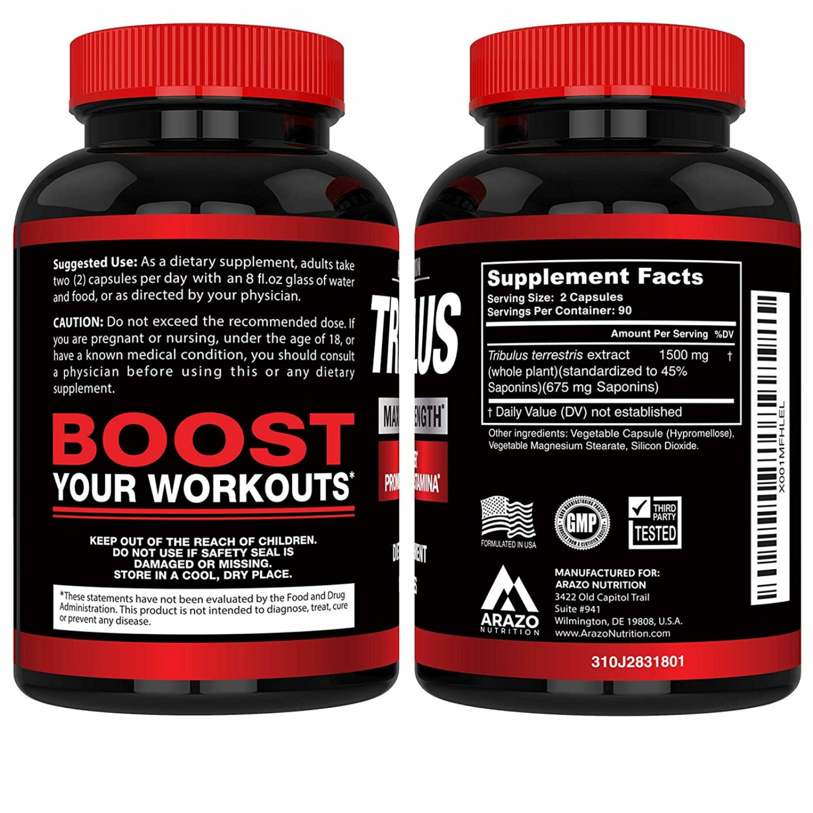 Tribulus Terrestris Extract Powder | Testosterone Booster With Estron Blocker |