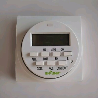 BN-LINK 7 Day Heavy Duty Digital Programmable Timer, 115V, Dual Outlet, Indoor