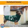 Leletail Dachshund Sweater, Turtleneck Dog Sweaters for Small Dogs, Warm Pullover Knitted Pet Coat, Cold Weather Dachshund Clothes, Fall/Winter Cozy Outfit (XS-XL)