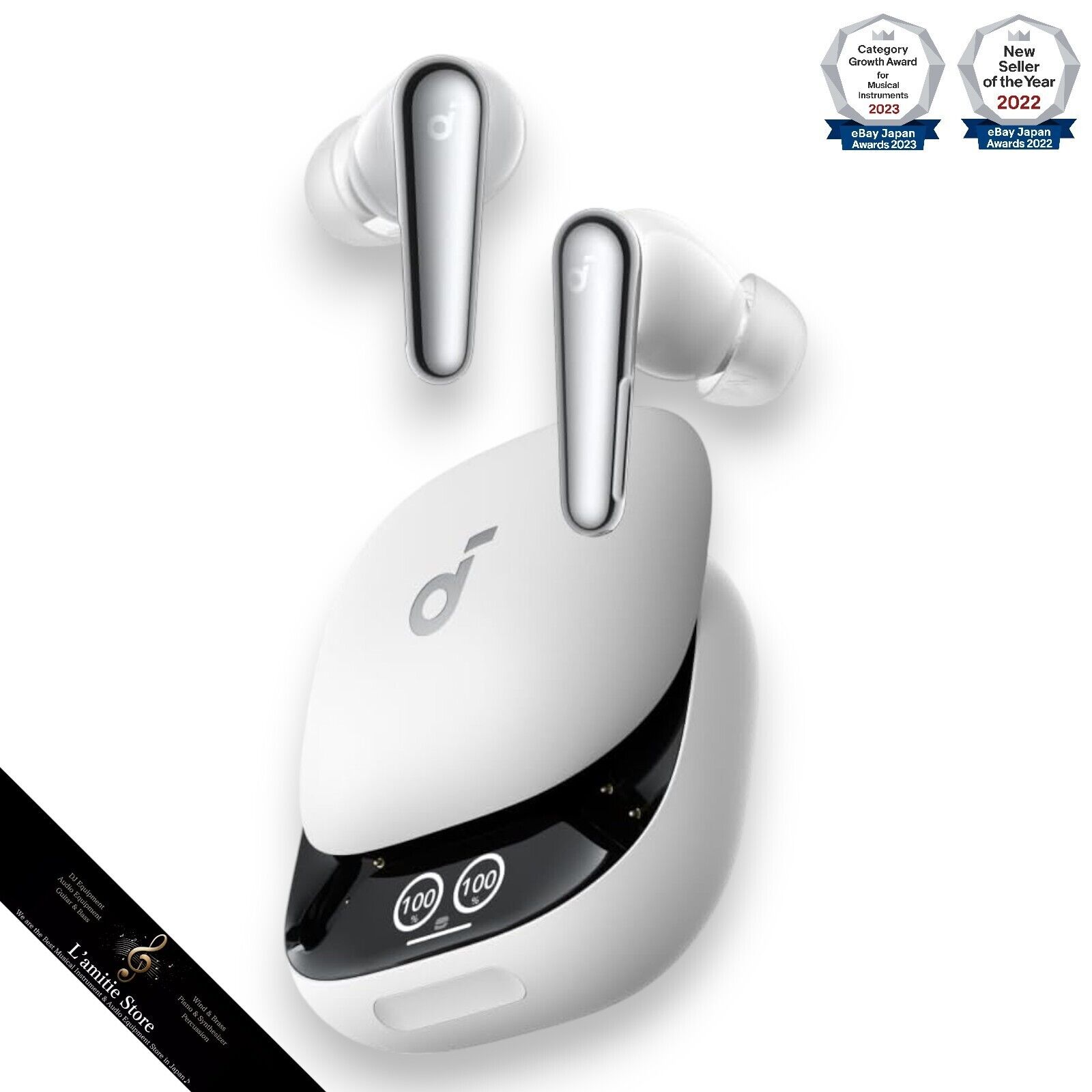 ANKER Soundcore Liberty 4 Pro In-ear type Wireless earphones Pearl white JP New ANKER Soundcore Liberty 4 Pro In-ear type Wireless earphones Pearl white JP New