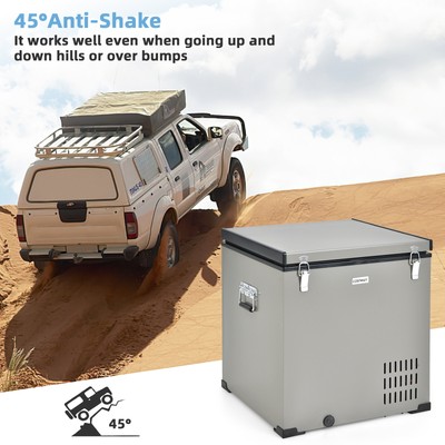 68 Quart Car Refrigerator 12V Portable Car Freezer Fridge w/DC & AC Adapter