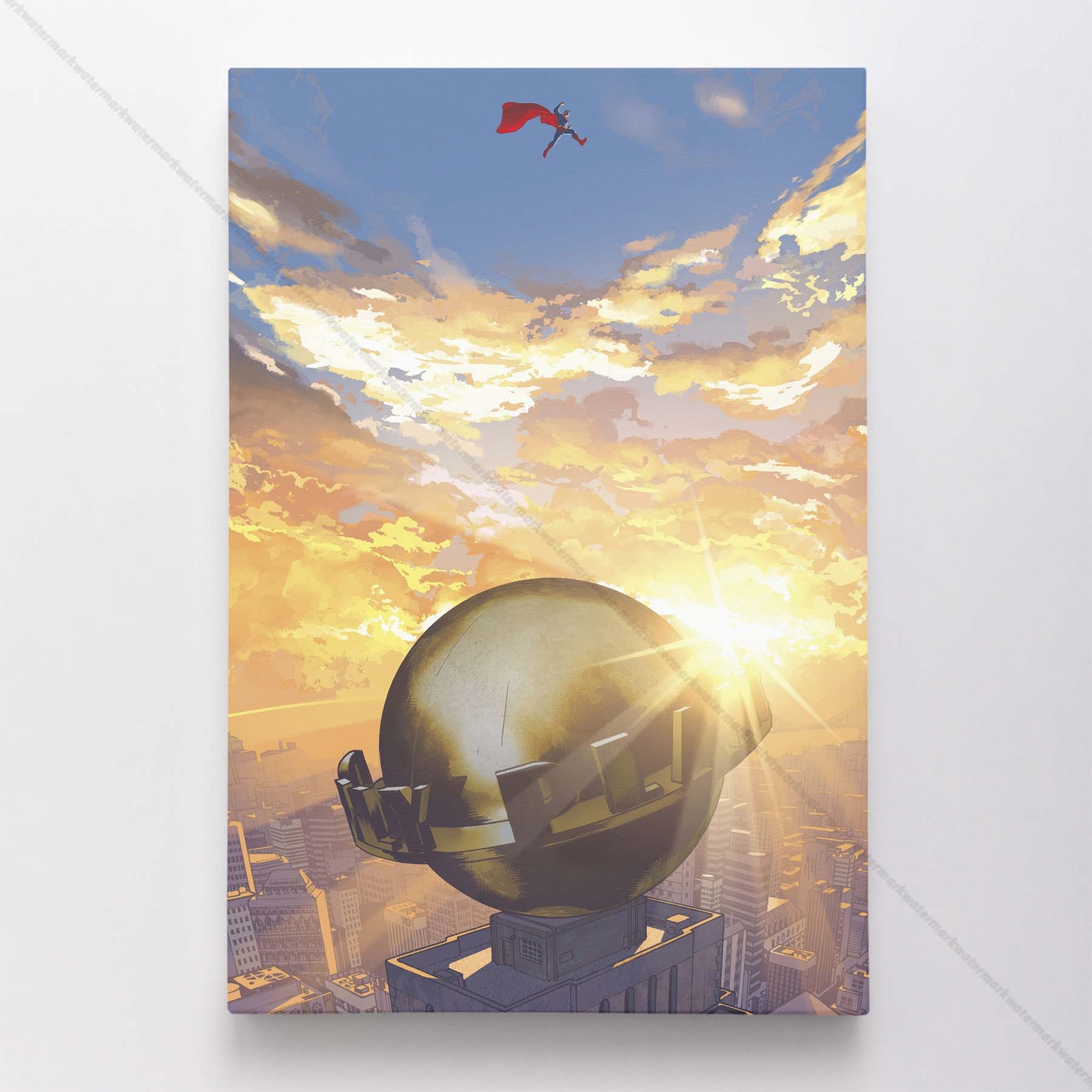 Superman Poster Canvas DC Comic Book Cover Justice League Art Print #1491