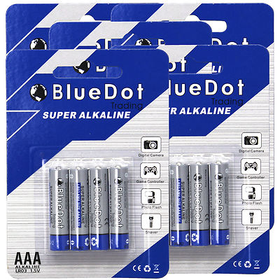 NEW FREE SHIP (20 PACK) AAA TRIPLE A HEAVY DUTY BATTERIES Alkaline 1.5V BlueDot