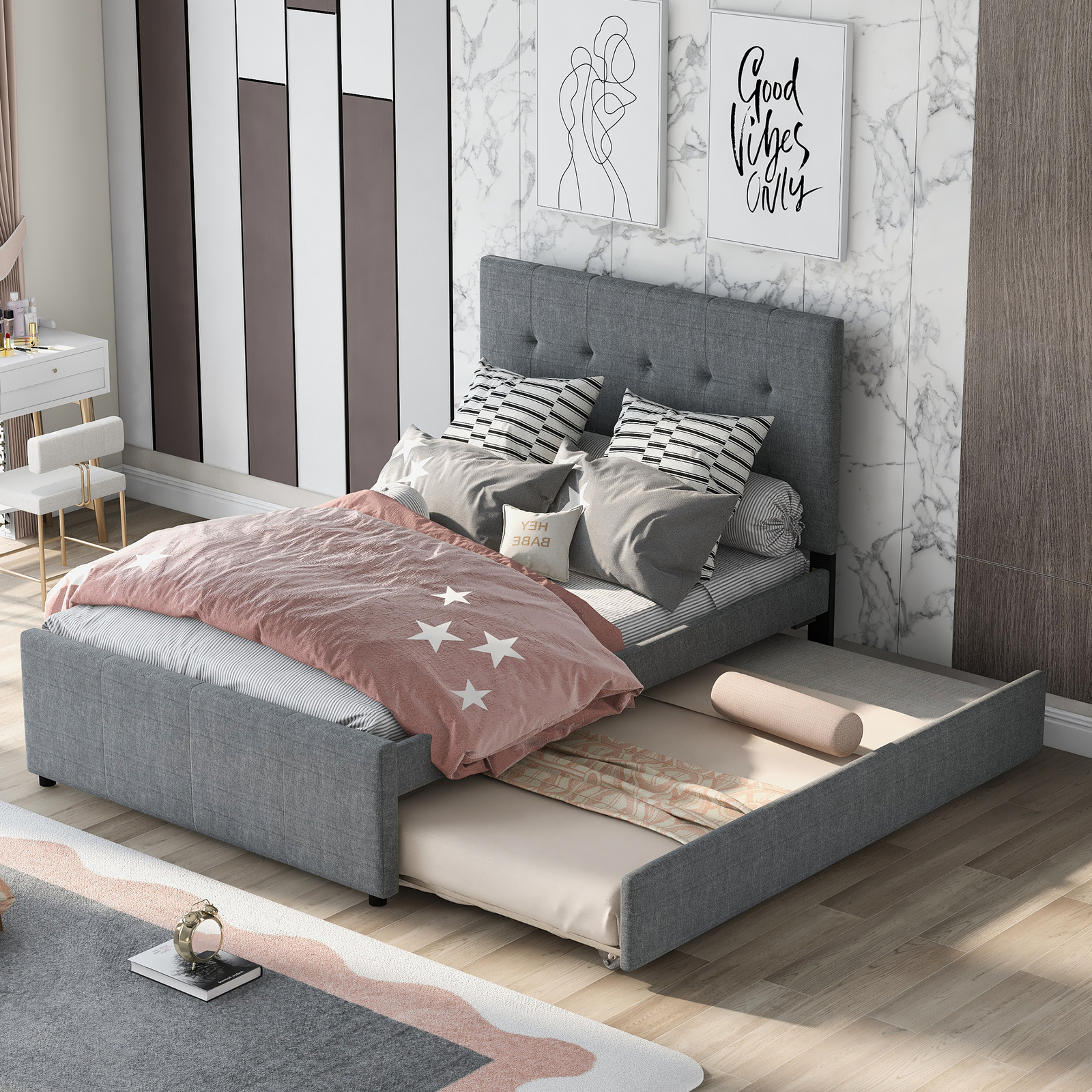With 2 Storage Drawers & Trundle
