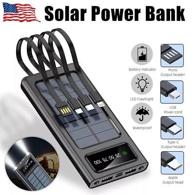 200000mAh Fast Charger Power Bank External Battery Backup Outdoor Portable Xmas