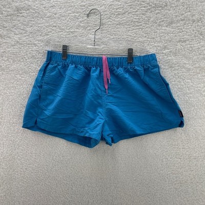 Patagonia Shorts Womens Large Blue Pink Barely Baggies Outdoor Swim Hike Gorp