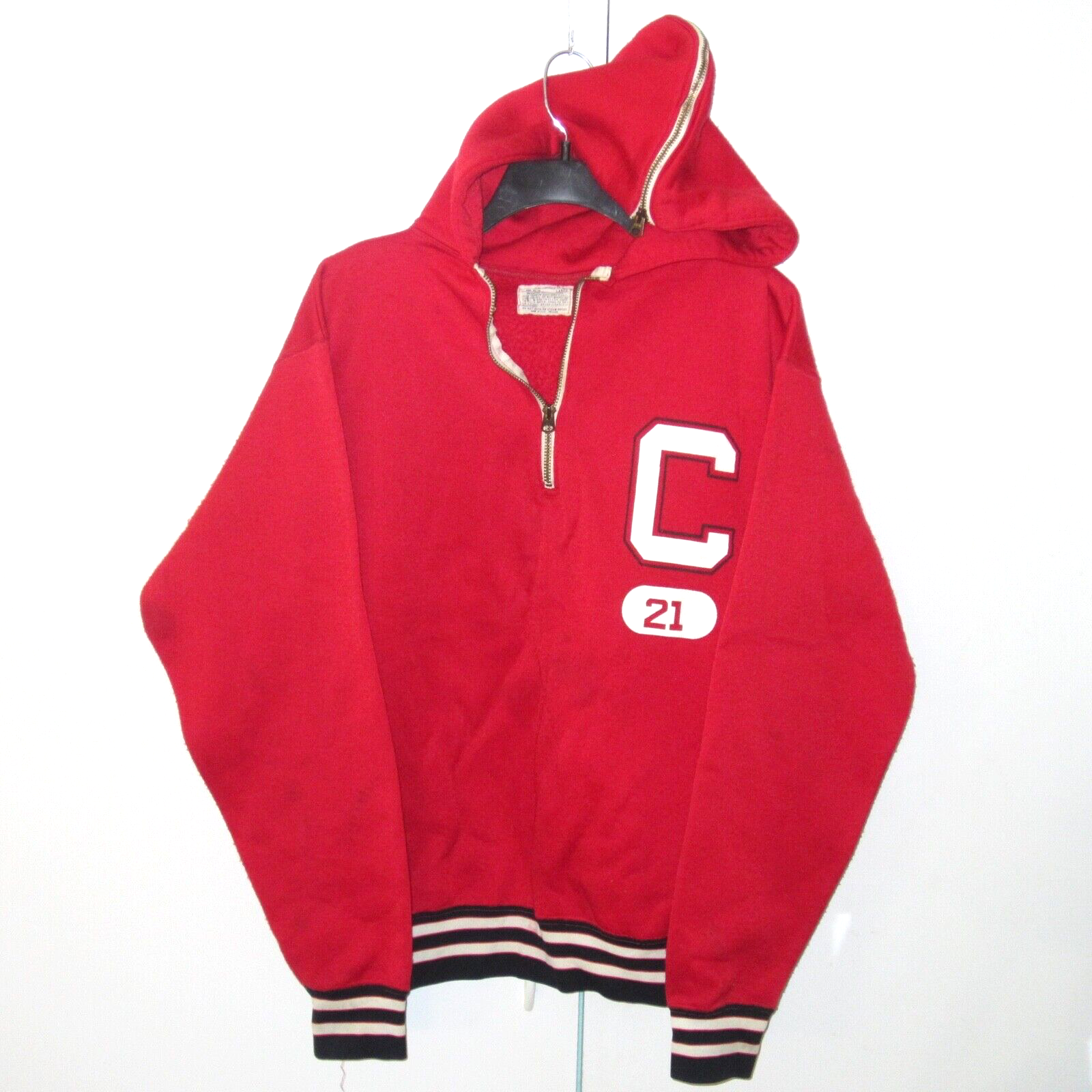 Rare Vintage 60's Champion 1/3 Zip Pullover Hoodie Varsity Zippered Hood Nylon Rare Vintage 60's Champion 1/3 Zip Pullover Hoodie Varsity Zippered Hood Nylon