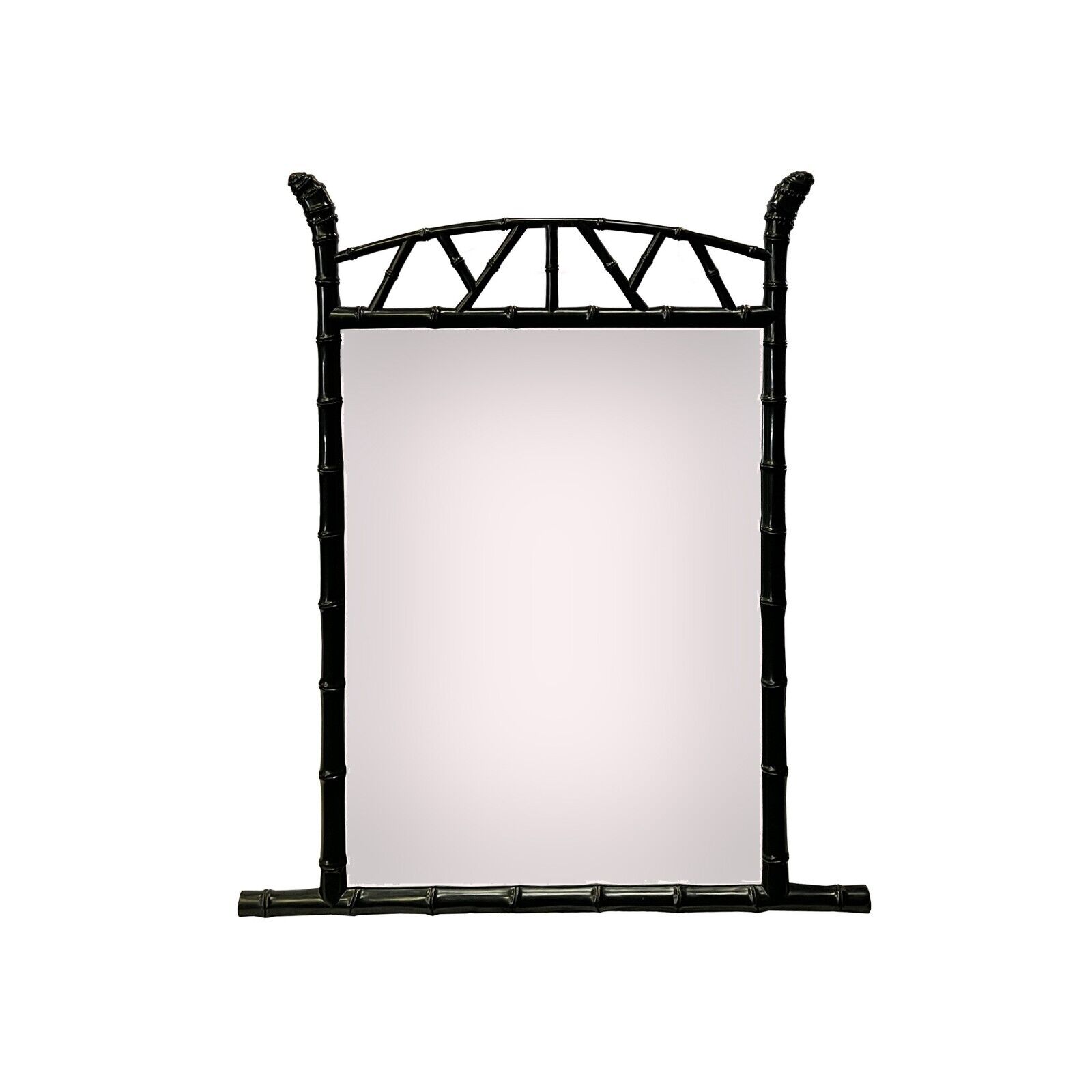 Oriental Asian Black Bamboo Carved Look Wood Wall Mount Mirror ws3032S Oriental Asian Black Bamboo Carved Look Wood Wall Mount Mirror ws3032S