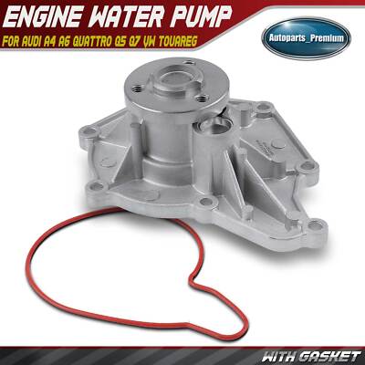 Engine Water Pump with Gasket for Audi A4 A6 Quattro Q5 Q7 VW Touareg 3.0L 3.2L