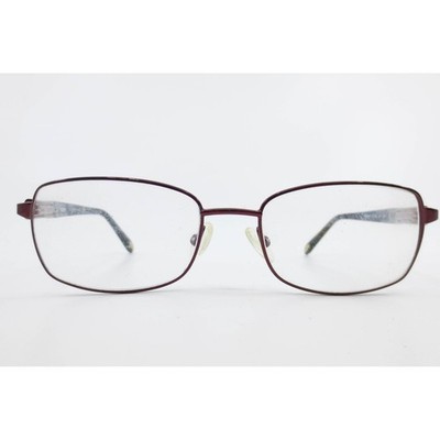 Safilo Emozioni EM 4380 Burgundy Metal Rectangular Eyeglasses Italy 52 17 130
