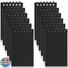 Hooqict 12 Pack Small Pocket Notebooks Black Mini Notebooks Bulk Spiral Notepads 30 Sheets/60 Pages, Memo Pads Pocket Size for Work, Office, Travel, Classroom, 3.9 x 2.4 Inches