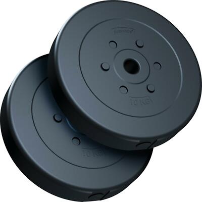 ScSPORTS® 20 kg Hantelscheiben Set 2 x 10 kg Hantel Gewichte 30 mm Kunststoff