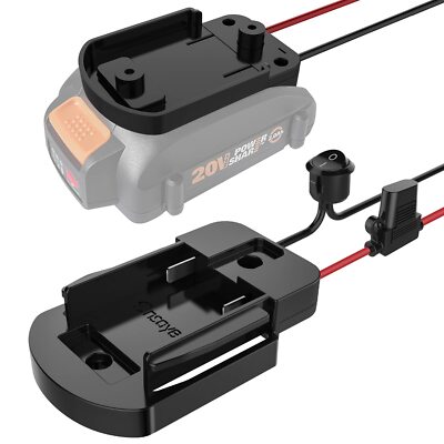 Power Wheel Adapter With Fuse & Switch Secure Battery Adapter For Worx 20v Power