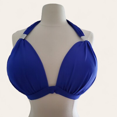 NWOT Venus Cobalt Blue Goddess Enhancer Push Up Bikini Top 34G 36DDD Swimsuit