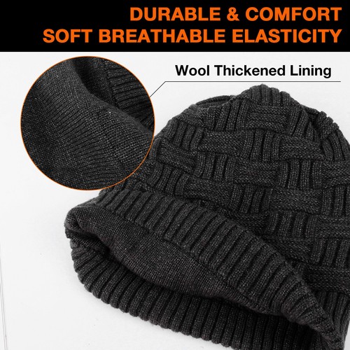 DUKUSEEK Heated Hat Electric Winter Heated Beanie Hat,Rechargeable Battery 2023