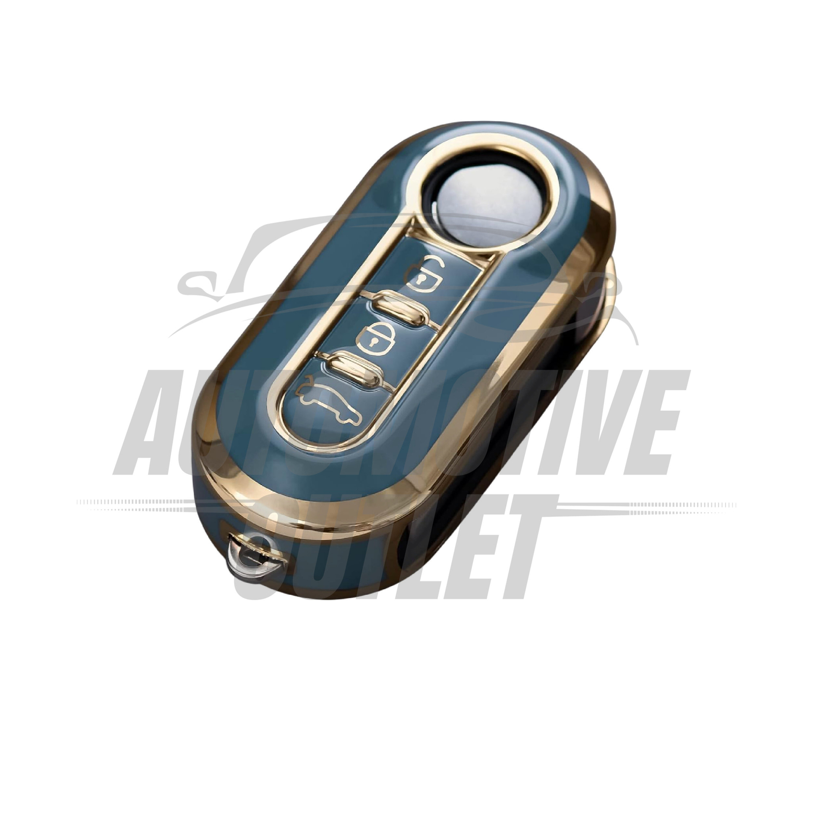 3 BUTTON KEY COVER FOB CASE BLUE FOR FIAT 500 DUCATO DOBLO PUNTO PANDA BRAVO 5