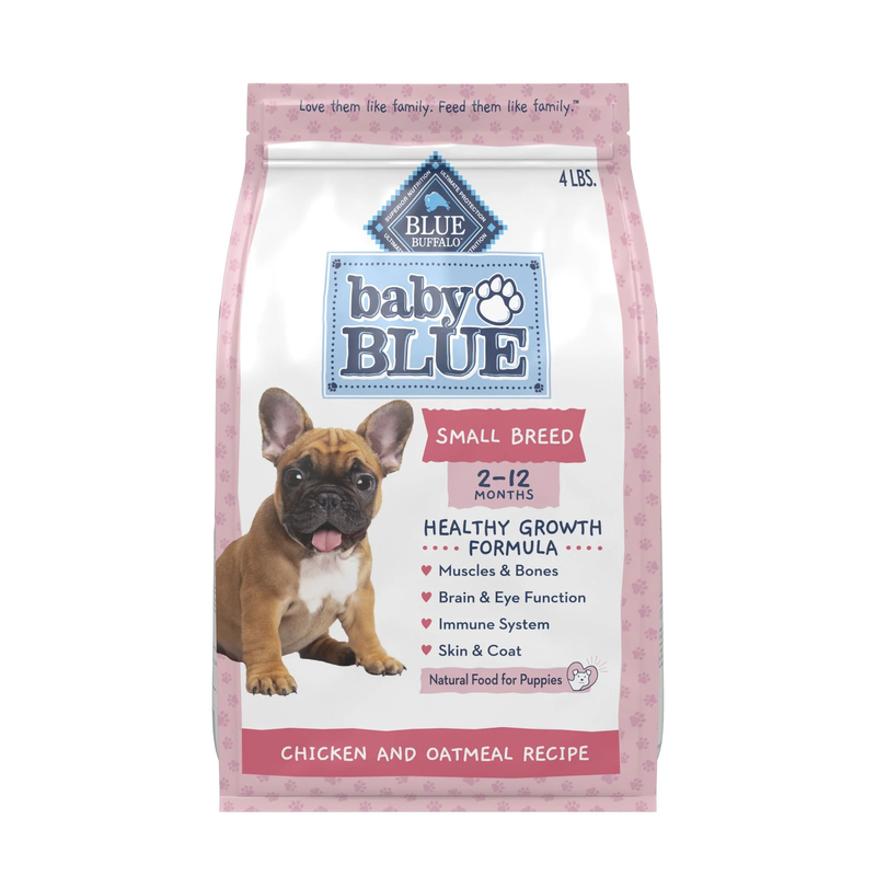 Baby BLUE Natural Small Breed Puppy Dry Dog Food, Chicken & Oatmeal, 4-Lbs.