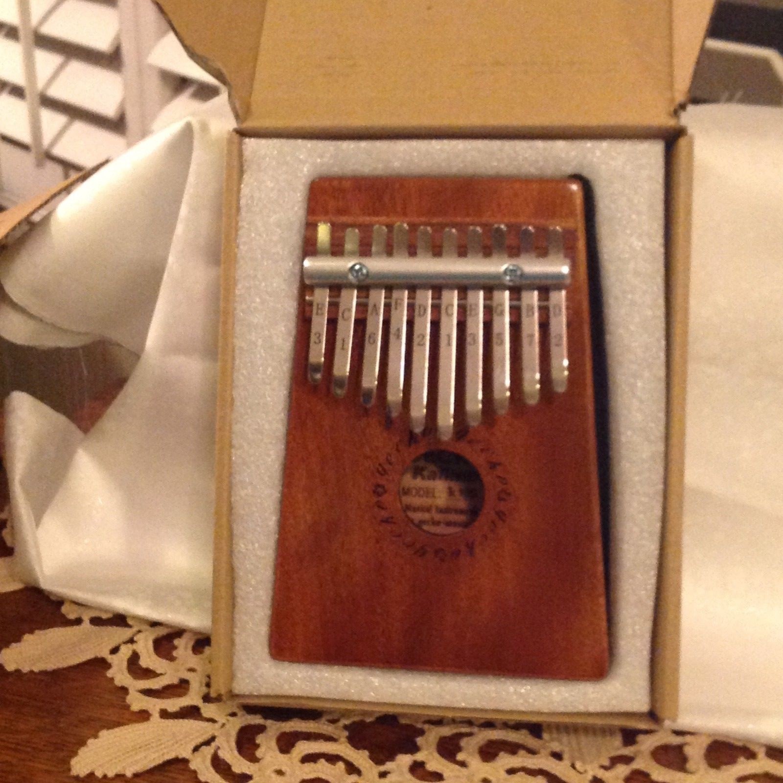 GECKO K10S PORTABLE 10-KEY THUMB MBIRA MAHOGANY WOOD MUSICAL NIB