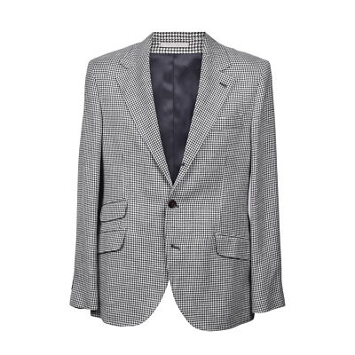 Pre-owned Brunello Cucinelli Men's Wool Blend 3 Button Classic Hounds Tooth Suit In Gray