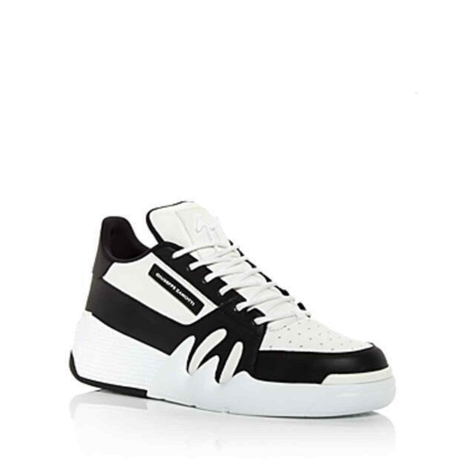 

Мужские низкие кроссовки Giuseppe Zanotti Birel Talon, белые, черные, 40 евро, США 7, Белый, Giuseppe Zanotti Birel