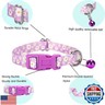 Purple Daisy Dog Collar for Small Dogs with Bell, Pretty Cute Floral Flower Little Puppy Collar with Bells,Girl Cat Collars for XS Small Tiny Pet Female Dogs, S