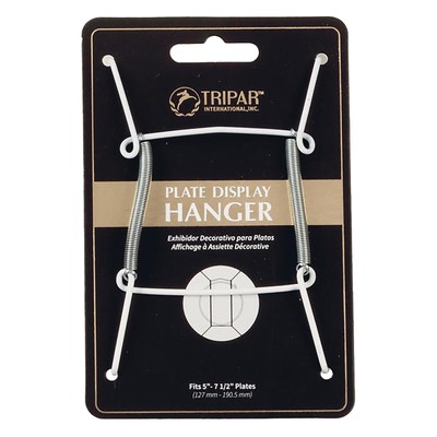 5-7.5-Inch White Wire Vinyl Plate Hangers for The Wall Decorative Dish Holder...