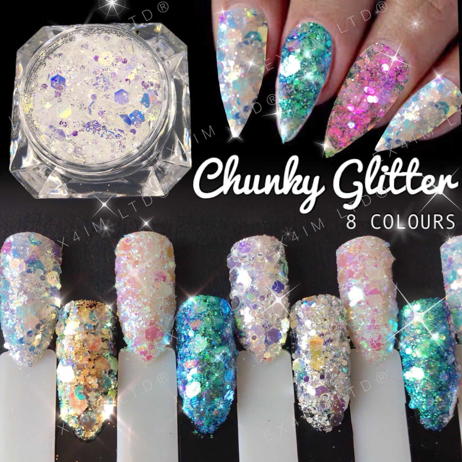 Blue Green Chunky Glitter, Wholesale Bulk - CM04 Mermaid –