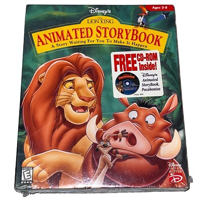 Disney's The Lion King Animated Story Book Games (WIN/MAC CD-ROM) NEW SEALED