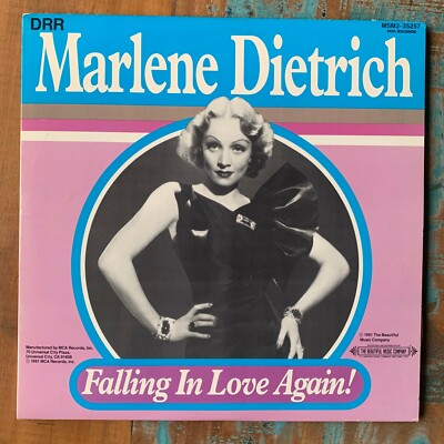 Marlene Dietrich 2 Record Set LP Vinyl 1991 Falling in Love Again MCA MSM2-35257