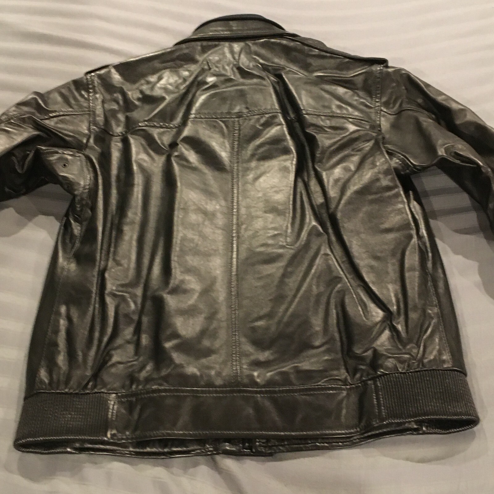 Pre-owned Porsche Design Leather Jacket From The Essential Collection Of 2012. Men's Usa S In Black