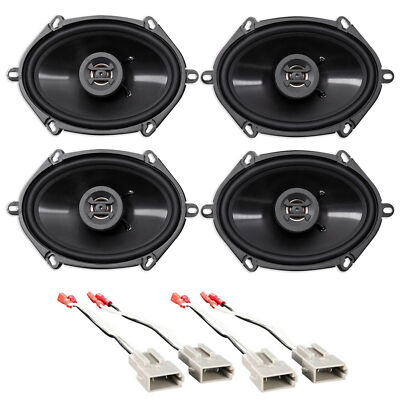 Hifonics 6x8'' Front+Rear Factory Speaker Replacement For 2004 Ford F150 Heritage