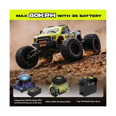 AMORIL 1/10 RTR Brushless Fast RC Cars for Adults,Max 50mph Hobby Electric Of...