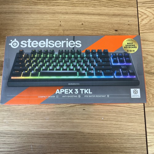 SteelSeries - Apex 3 TKL Wired Membrane Whisper Quiet Switch Gaming Keyboard ...