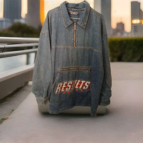 ジャケット・アウター 90s Y'sformen 2B check jacket oversize Frayed Hem Jean Jacket * Crop Boxy Fit * Vintage Oversized