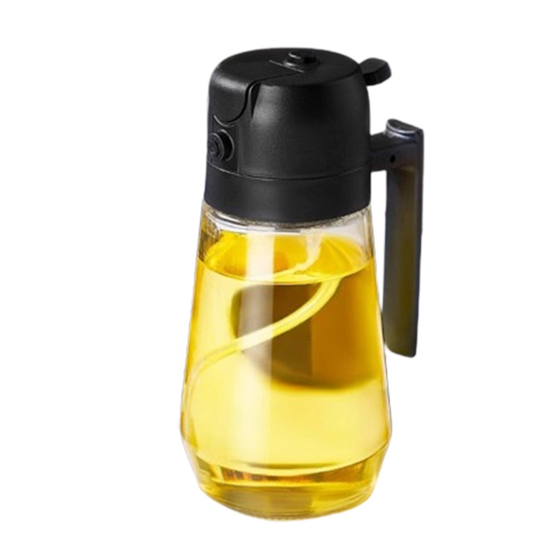 2 In 1 Oil Sprayer Bottle BBQ Cooking Oil Dispenser Olive Oil Pourers Sprayer