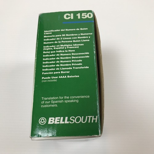 Bellsouth Home Phone Caller ID System Model CI-150